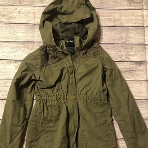 Girls Green Utility Jacket